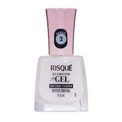 ESMALTE RISQUE DIAMOND GEL TOP COAT FIXADOR - EFEITO CRISTAL 9,5ML