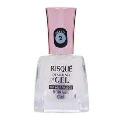 ESMALTE RISQUE DIAMOND GEL TOP COAT FIXADOR - EFEITO PAETE 9,5ML