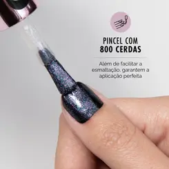ESMALTE RISQUE DIAMOND GEL TOP COAT FIXADOR - EFEITO PAETE 9,5ML