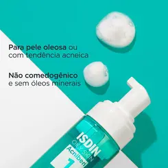 ESPUMA DE LIMPEZA FACIAL ISDIN OILY SKIN ACNIBEN 150ML