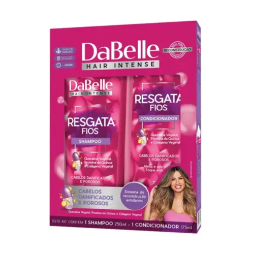 KIT DABELLE RESGATA FIOS SHAMPOO 250ML+CONDICIONADOR 175ML
