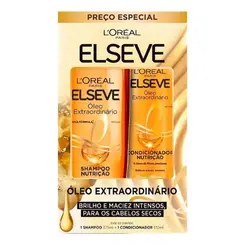 KIT ELSEVE OLEO EXTRAORDINARIO SHAMPOO 375ML+CONDICIONADOR 170ML