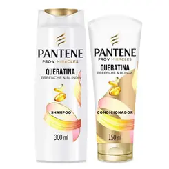 KIT PANTENE QUERATINA SHAMPOO 300ML + CONDICIONADOR 150ML