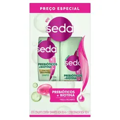 KIT SEDA FORÇA E CRESCIMENTO PREBIOTICOS+BIOTINA SHAMPOO 300ML + CONDICIONADOR 190ML