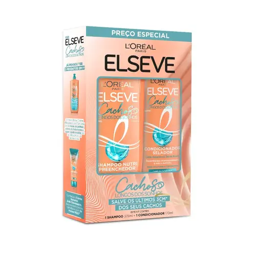 KIT ELSEVE CACHOS DOS SONHOS SHAMPOO 375ML + CONDICIONADOR  170ML