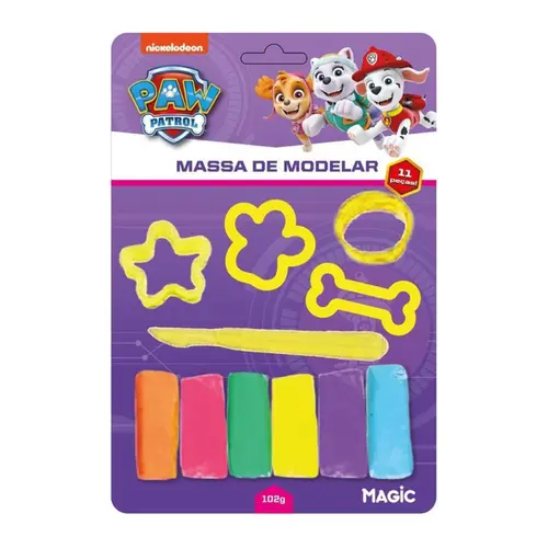 MASSA DE MODELAR 11 PECAS PATRULHA CANINA ROXO