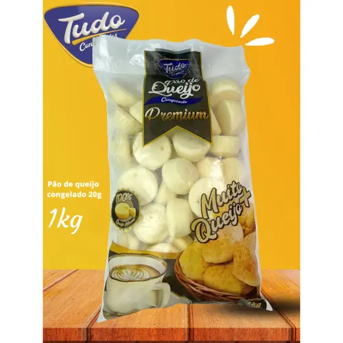 TUDO CONGELADOS PAO DE QUEIJO 1KG - UNIDADE 20G
