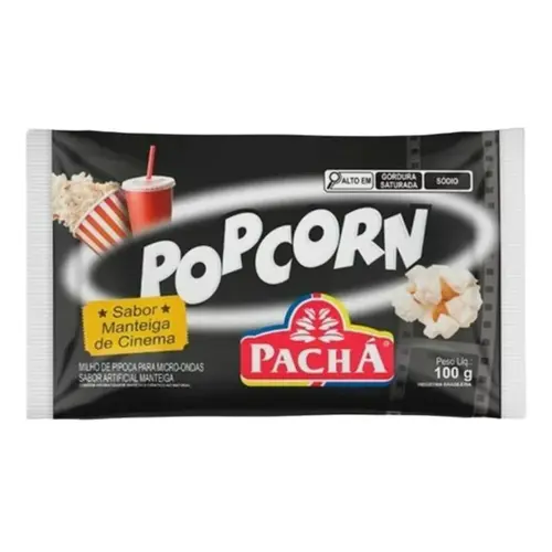 PIPOCA PARA MICRO ONDAS PACHA SABOR MANTEIGA CINEMA 100G