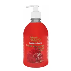 SABONETE LIQUIDO FOLHA NATIVA ROSAS VERMELHAS E ROMÃ 500ML