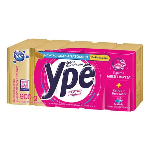 SABÃO BARRA YPE GLICERINADO 180G COM 5 UNIDADES