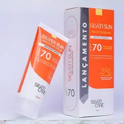 SILVER SUN PROTETOR SOLAR FACIAL ANTIOLEOSIDADE FPS70 60ML