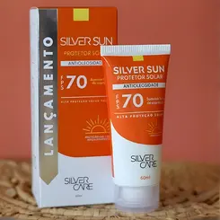 SILVER SUN PROTETOR SOLAR FACIAL ANTIOLEOSIDADE FPS70 60ML