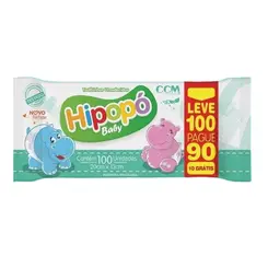 LENÇO UMEDECIDO HIPOPO BABY 100 UNIDADES