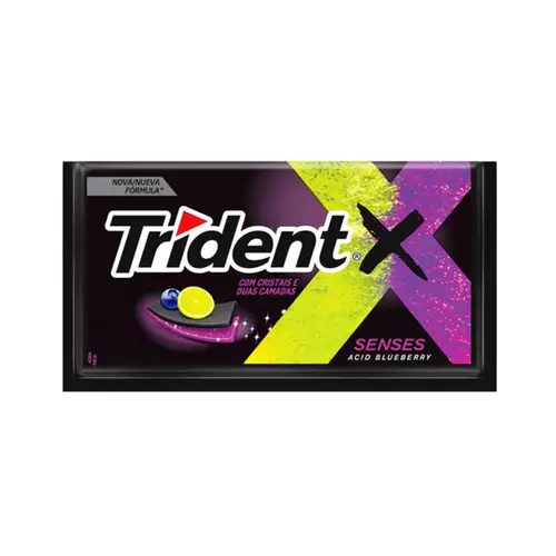 CHICLETE TRIDENT ACID BLUEBERRY 5UN