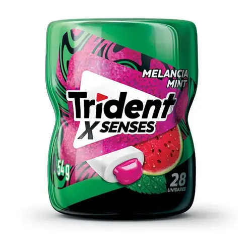 CHICLETE TRIDENT X SENSES MELANCIA MINT 54G