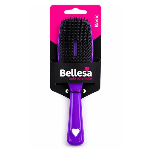 ESCOVA CABELO BELLESA DESEMBARACANTE RAQUETE 5383-B
