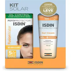 KIT ISDIN PROTETOR SOLAR FACIAL FUSION FP60 50ML + PROTETOR SOLAR CORPORAL GEL CREAM FP50 100ML