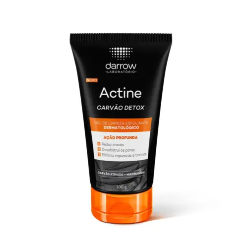 GEL DE LIMPEZA ESFOLIANTE DARROW ACTINE CARVAO DETOX 100G