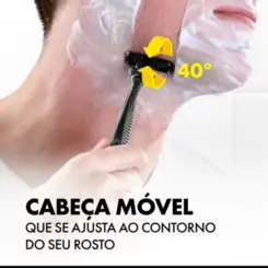 APARELHO DE BARBEAR DESCARTÁVEL GILLETTE PRESTOBARBA 3 CARBONO COM 2 UN