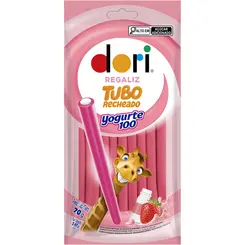 BALAS REGALIZ TUBO RECHEADO YOGURTE DORI 70G