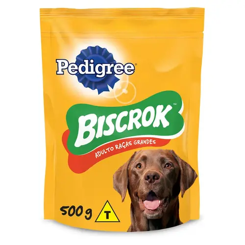 BISCOITO BISCROK PEDIGREE ADULTO RAÇAS GRANDES 500G