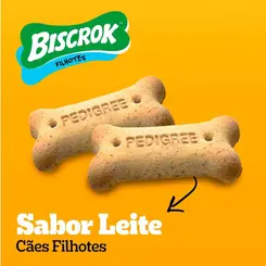 BISCOITO BISCROK PEDIGREE FILHOTES SABOR LEITE 300G