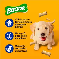 BISCOITO BISCROK PEDIGREE FILHOTES SABOR LEITE 300G