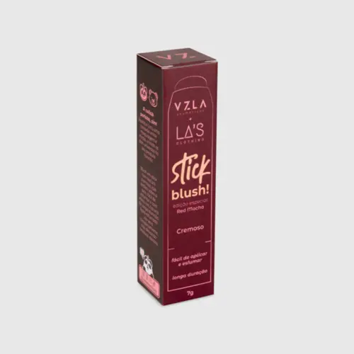 BLUSH EM STICK VIZZELA RED MOCHA 7G