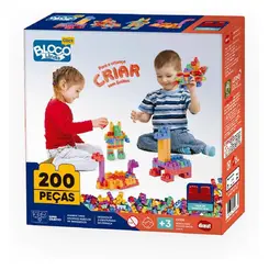 BLOCOLANDIA BRINQUEDO PARA MONTAR CLICK C/200 PECAS