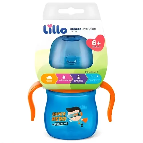 CANECA LILLO EVOLUTION TAM 1 COR AZUL 150 ML