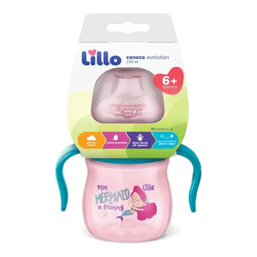 CANECA LILLO EVOLUTION TAM 1 ROSA 150 ML