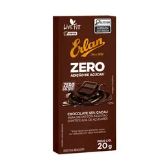 CHOCOLATE ERLAN 55% CACAU ZERO 20G