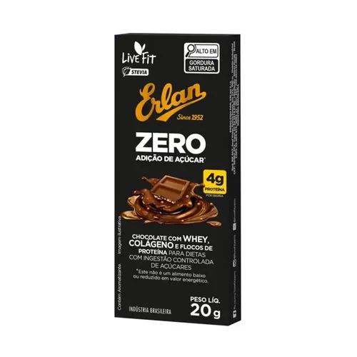 CHOCOLATE ERLAN COM WHEY ZERO 20G