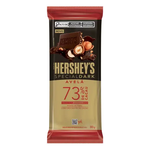 BARRA DE CHOCOLATE HERSHEYS SPECIAL DARK AVELA 73% 80G
