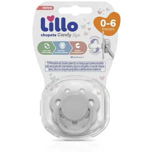 CHUPETA LILLO CANDY 0 A 6 MESES - COR NEUTRA