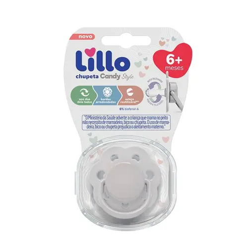 CHUPETA LILLO CANDY REDONDO SILICONE TAM 2 NEUTRA