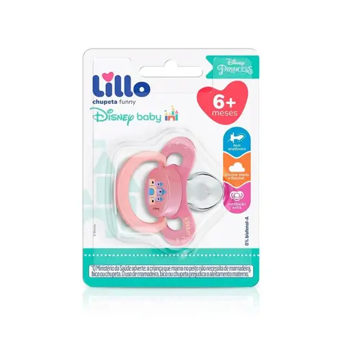 CHUPETA LILLO FUNNY DISNEY PRINCESAS BICO ANATOMICO +6MESES