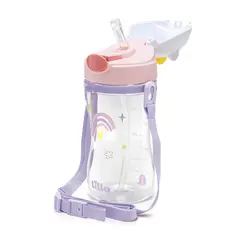 COPO INFANTIL COM CANUDO E ALÇA LILLO UNICORNIO 400ML