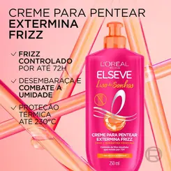 CREME PARA PENTEAR LISO DOS SONHOS ELSEVE 250ML