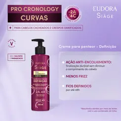 CREME DE PENTEAR EUDORA SIAGE - DEFINIÇÃO PRO CRONOLOGY CURVAS 300ML