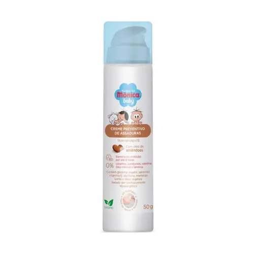 CREME PARA PREVENÇÃO DE ASSADURAS TURMA DA MONICA BABY 50G - HIDRATA E PROTEGE A PELE DO BEBÊ