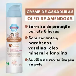 CREME PARA PREVENÇÃO DE ASSADURAS TURMA DA MONICA BABY 50G - HIDRATA E PROTEGE A PELE DO BEBÊ