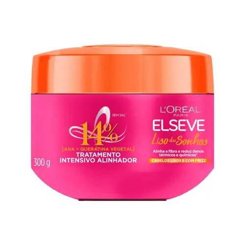 CREME DE TRATAMENTO INTENSIVO ALINHADOR LISO DOS SONHOS ELSEVE 300G