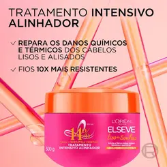 CREME DE TRATAMENTO INTENSIVO ALINHADOR LISO DOS SONHOS ELSEVE 300G