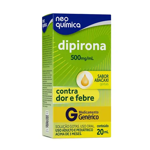 DIPIRONA SODICA 500MG GOTAS SABOR ABACAXI 20ML