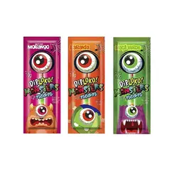 PIRULITO DIP LOKO MONSTERS NEON OLHO SABORES SORTIDOS 10G