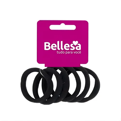 ELASTICO DE MEIA CABELO PRETO 6UN