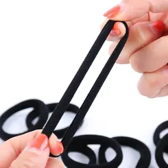 ELASTICO DE MEIA CABELO PRETO 6UN