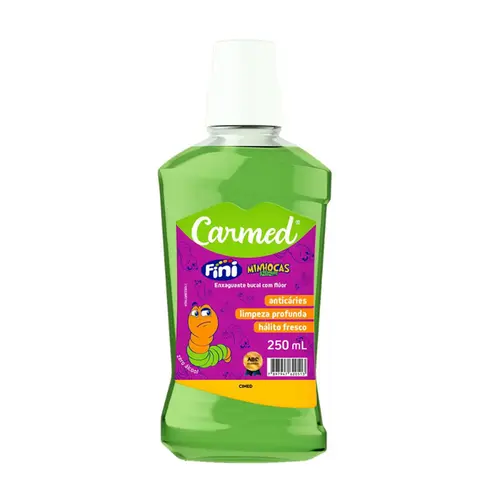 ENXAGUANTE BUCAL CARMED FINI MINHOCAS AZEDINHAS SEM ÀLCOOL 250ML