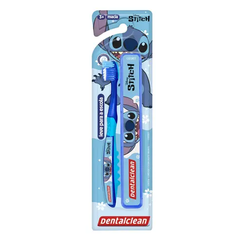 ESCOVA DE DENTE DENTALCLEAN STITCH MACIA COM ESTOJO